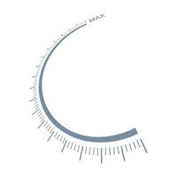 half circle perspective speedometer vector