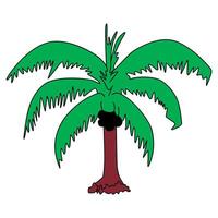 tree Fiji element flag national material design vector
