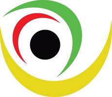 Radial Eye Circle Colorful Lgo Design For bussiness, Product and apps vector