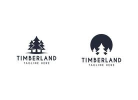 Silhouette of three pines tree similar with evergreen fir conifer spruce cedar larch cypress tree vector