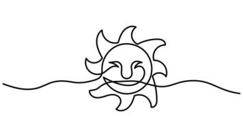 Sun Icon Minimalist continuous line drawing for Contemporary and Creative Concepts vector