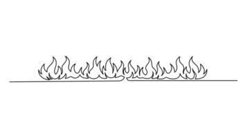 Fire Flame Illustration Minimalist fire continuous one line drawing for Creative Projects vector