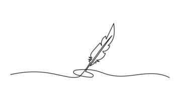 Pen continuous one line drawing Handwriting Illustration Stylish and Simple Pen Drawing Design vector