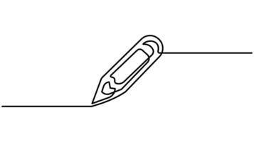 Continuous One Line Pencil Icon Elegant and Clean Illustration for Creative Projects vector