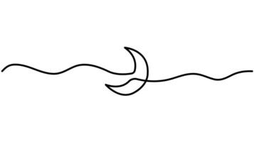 Elegant Moon and Star Illustration Continuous One Line Drawing for Sleep and Serenity vector