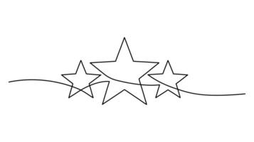 continuous one line drawing Stars Hand-Drawn Doodle for Creative and Artistic Concepts vector