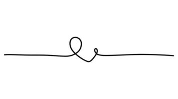 Hand-Drawn Love Heart Continuous One Line Art for Romantic and Modern Concepts vector
