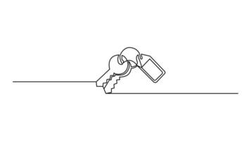 Key Continuous One-Line Drawing Minimalist Illustration for Modern Designs vector
