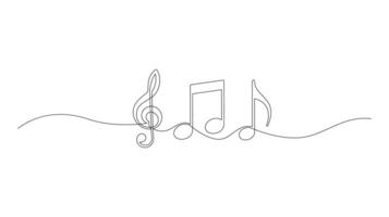 Music Note Art Minimalist Continuous One Line Drawing for Artistic Concepts vector