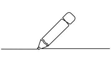 Minimalist Pencil Icon Continuous One Line Drawing for Modern and Creative Designs vector