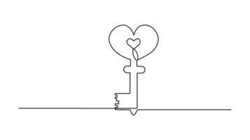 Minimal Key Icon One Continuous Line Drawing for Elegant and Creative Concepts vector