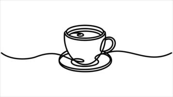 Minimal Coffee Cup Design Continuous one Line Drawing for Unique Branding and Decor Ideas vector