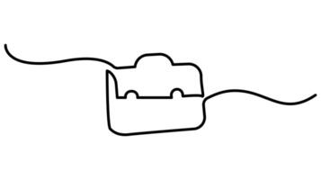 Handbag in continuous one line drawing Simple and Stylish Line Drawing for Modern Concepts vector
