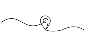 Navigation Path and Pointers Continuous One Line Art for Travel and Map Concepts vector