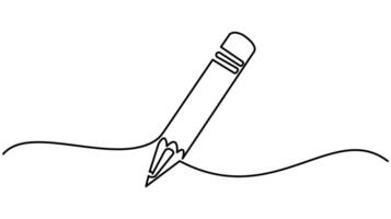 Simple and minimalist continuous line drawing of pencil icon. Sun continuous line icon illustration vector