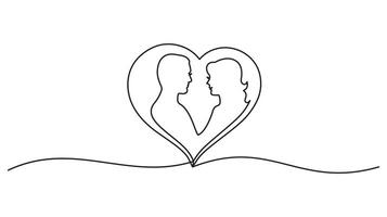Heart Line Art Illustration continuous one line drawing Minimalist Sketch for Creative Love Designs vector