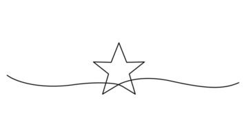Minimalist Star Doodles continuous one line drawing Illustration for Modern Designs vector
