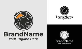 Geometric Camera Lens Logo with Modern Shutter Design for Photographers and Creative Agencies vector