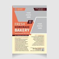 fresh homemade bakery flyer layout vector