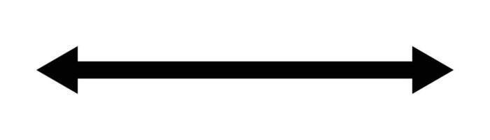 Double-headed arrow icon. Two side simple icon design . of trendy long arrows left and right in flat style. illustration. eps 10 vector
