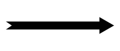 Arrow icon. Black arrow forward. Arrow pointing to the left on white background. illustration. vector