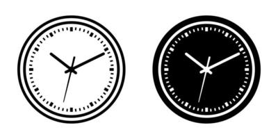 Clock icon set. Wall clock sign. for mobile concept and web design. illustration on white background vector