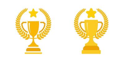 Trophy icon set. Award sign. for mobile concept and web design. illustration on white background vector