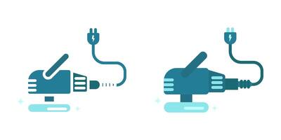 Polishing machine icon set. polisher sign. for mobile concept and web design. illustration on white background vector