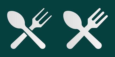 Cutlery icon set. Spoon and fork sign. for mobile concept and web design. illustration on white background vector