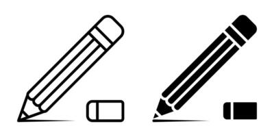 Pencil icon set. for mobile concept and web design. illustration vector