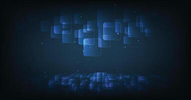 Square geometric technology background design. vector