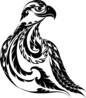 Asian pattern element in the shape of an eagle Perfect for logo design or tattoo or packaging decoration vector
