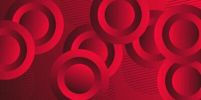 Abstract dark red dynamic gradient background with 3D look and simple circle pattern. Rounded rectangle elements. Cool and luxury design. Eps10 vector