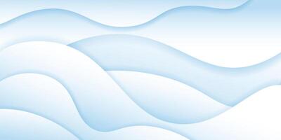 Abstract 3D background with soft blue white gradient wave background Simple pattern. eps10 vector
