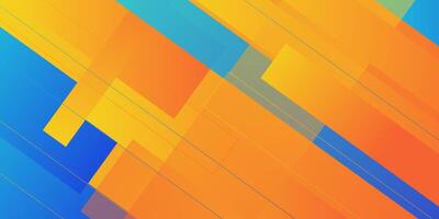 Trendy 3D paper cut abstract background with blue and orange square pattern overlapping in the background. Eps10 vector