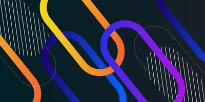 Dark background with colorful dynamic blue rectangle curved shape pattern. Abstract template and modern stylish texture background. Eps10 illustration vector