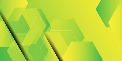 Colorful bright green background with hexagon shapes and lines. Hexagon illustration with simple pattern. Smart design for your promotion. Eps10 vector