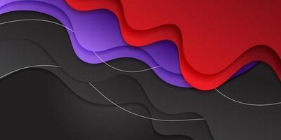 Gradient flowing geometric pattern background for poster cover design. Minimal color abstract gradient banner template. Modern wave shape for brochure vector