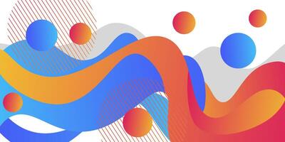 Simple blue and orange geometric business banner design. Creative banner design with wave shape on white background for template. Simple horizontal banner. eps10 vector