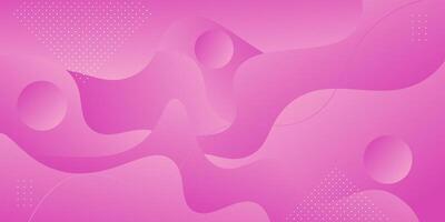 Modern pink geometric business banner design. Creative banner design with wave shape and fluid lines as template. Simple horizontal banner. Eps10 vector
