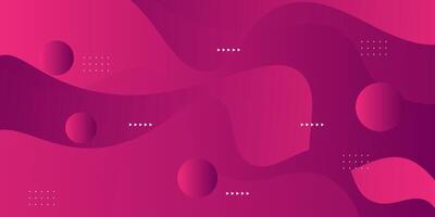 Abstract bright purple wavy background with shadow and circles. Bright purple gradient color on the background. Eps10 vector