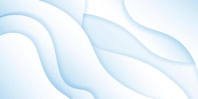 Abstract 3D background with soft blue white gradient wave background Simple pattern for display poster, wallpaper, product, template and website. eps10 vector