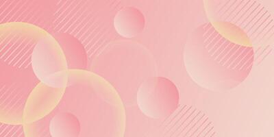 Abstract overlapping circles on colorful background with line element shapes. Bright and modern concept. Eps10 vector