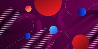 Abstract dark purple background. Rectangles on dark color geometric design. Modern futuristic background illustration with colorful circles. Eps10 vector