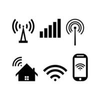 Wifi symbol icon set. wifin signal symbol collection. Containing online, signal, wireless, internet, computer, connect, hotspot, offline, wifi router and more. vector