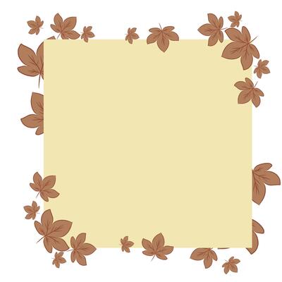 Autumn maple leaves frame border illustration