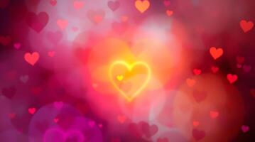 Bokeh Hearts A Romantic, Warm, and Glowing Abstract Artwork photo