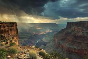 A stormy day at the grand canyon photo
