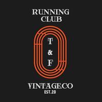 Track and Field Club in Vintage and Retro Design Perfect for Print, Apparel vector