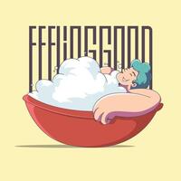 Relax on bathroom vector